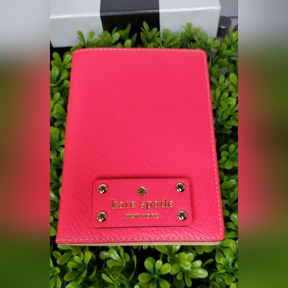 Kate Spade Coral Pink Leather Passport Holder